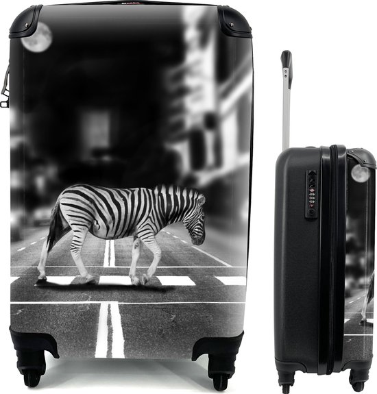 MuchoWow® Koffer - Overstekende zebra - Past binnen 55x40x20 cm en 55x35x25  cm -... | bol.com