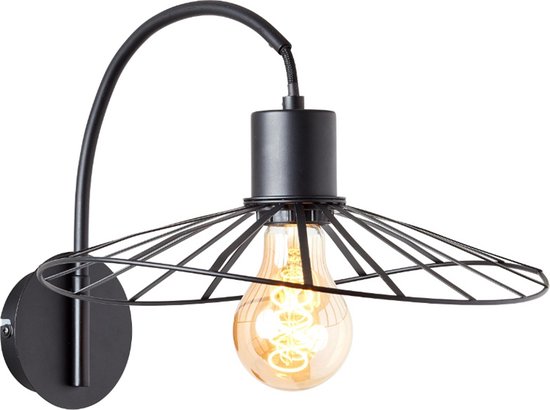 Brilliant Leika - Wandlamp - Zwart
