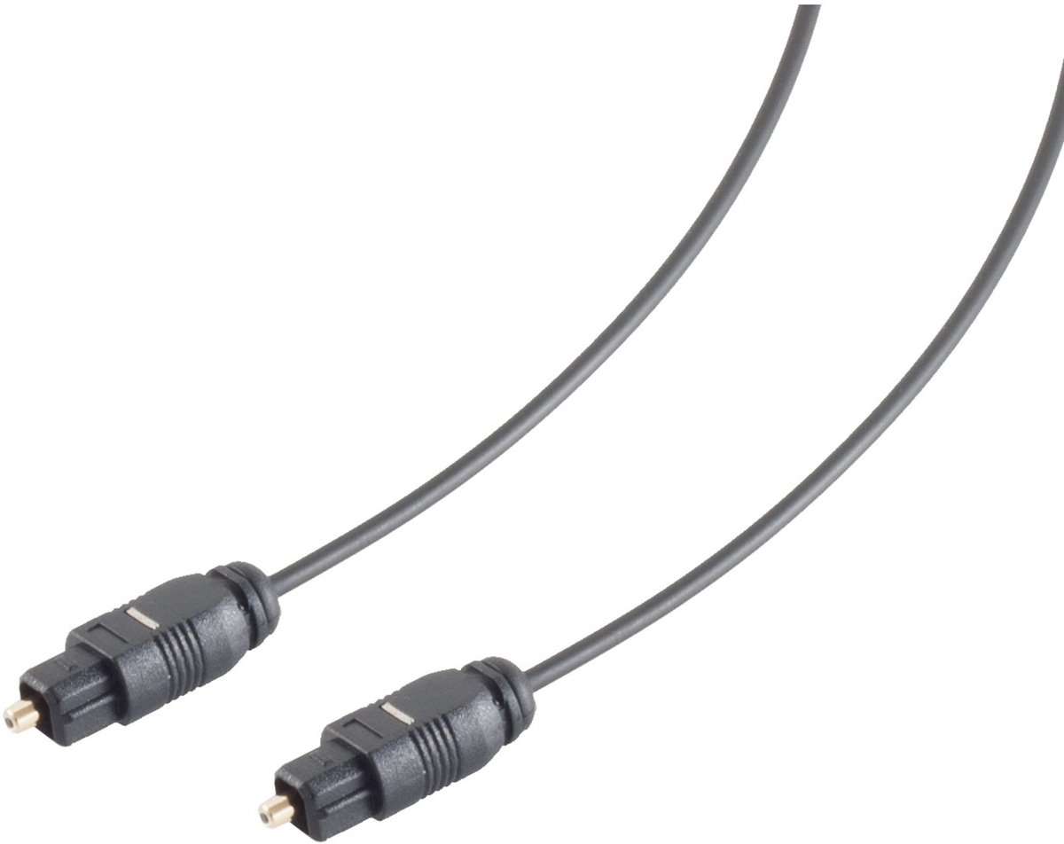 Digitale optische Toslink audio kabel - 2,2mm / zwart - 15 meter