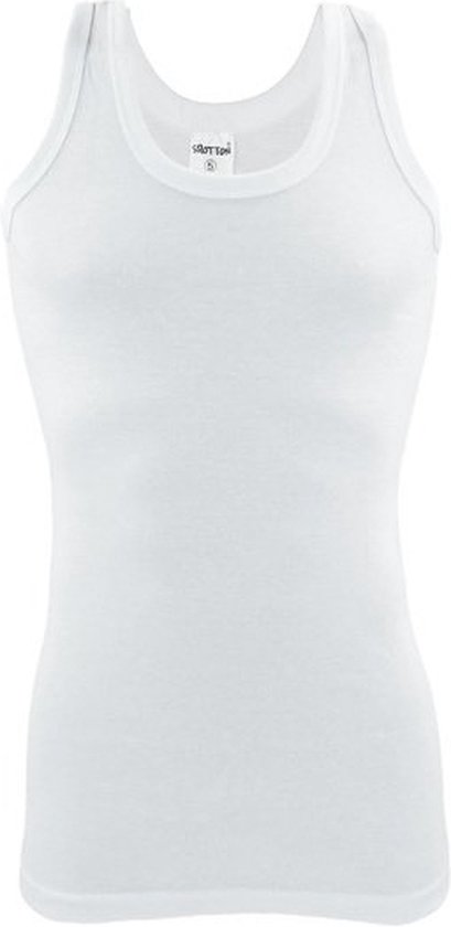 Heren onderhemd - SQOTTON® - 100% katoen - Wit - Maat XS