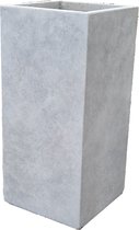 Plantenbak Fiberclay vierkant Galant 28x28x60 cm Grijs | Galant grijs