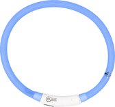 Flash light ring usb silicon 45x1x1,5cm blauw