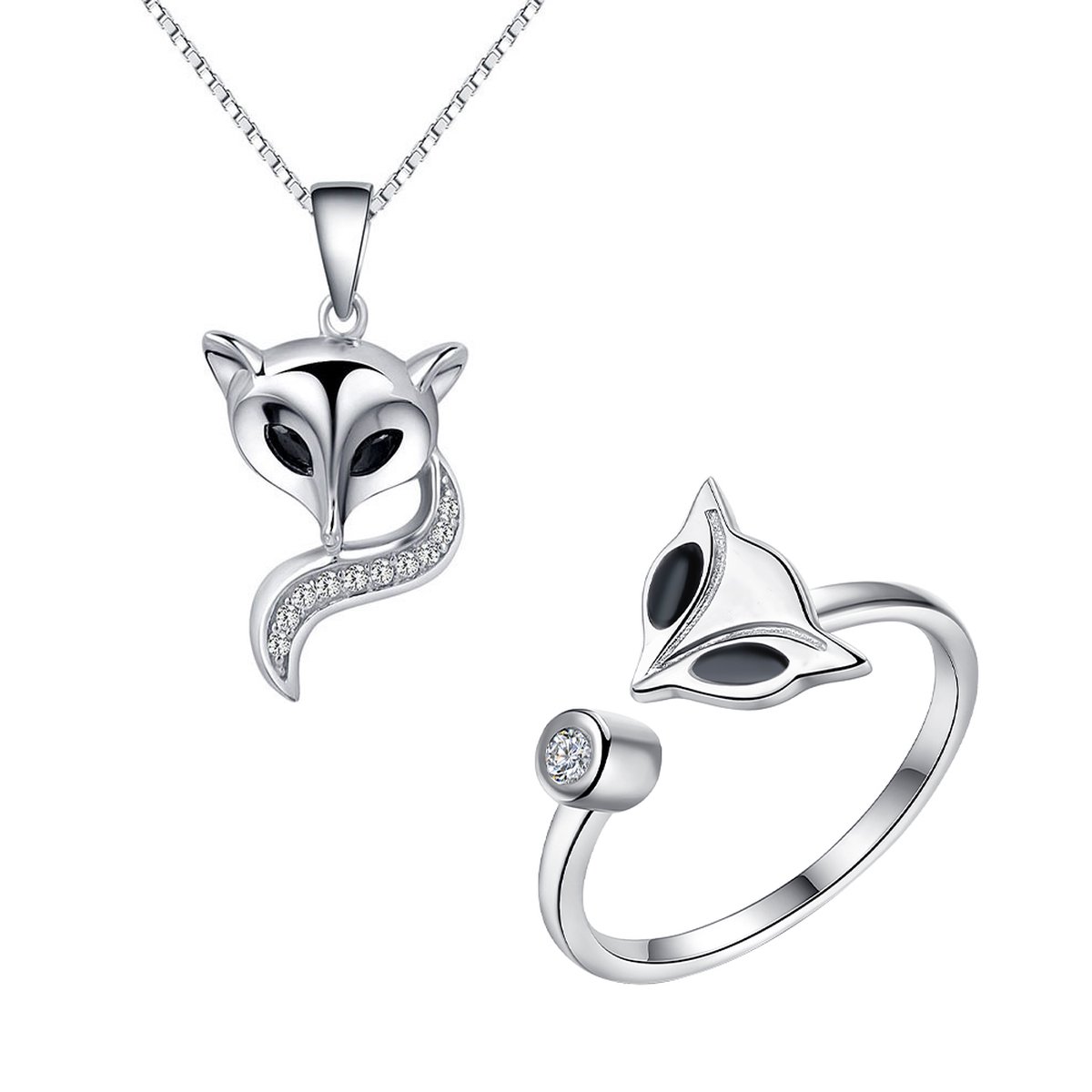 Doree kettingring set voor dames - S925 Platinum Animal Valentijnsdag cadeau