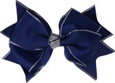 Jessidress® Haarclips Meisjes Feestelijke Haar Clip 13 cm Haarstrik - Donker Blauw