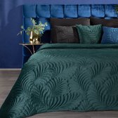 Oneiro’s luxe RIA Type 4 Beddensprei Turquoise - 170x210 cm – bedsprei 2 persoons - beige – beddengoed – slaapkamer – spreien – dekens – wonen – slapen