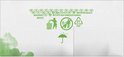 Verpakking met landcodes, telefoonnummers en icoontjes voor recycling en de paraplu.