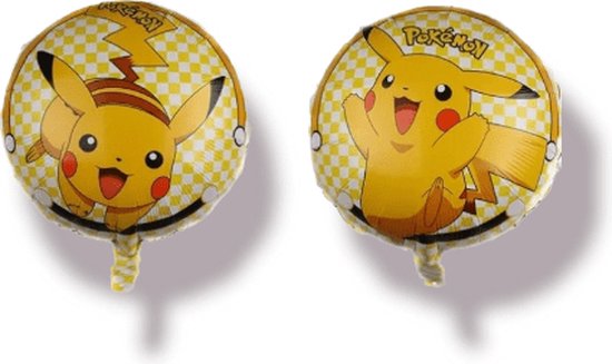 Ballon Picathu 45 cm , Pokemon, folieballon Kindercrea