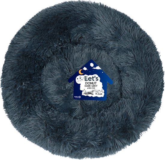 Let’s Sleep Donut - Hondenmand - Donkergrijs - Medium - 1 stuk