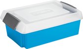 Sunware - opslagbox - 30 liter blauw - 59 x 39 x 17 cm - extra hoge deksel