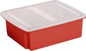 Sunware opslagbox 17 liter rood 45 x 36 x 14 cm met afsluitbare deksel