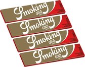 Smoking Gold King Size Rolling Papers – Vloeipapier - Rolling Papers - Goud Vloei -  Lange vloei – 4 stuks
