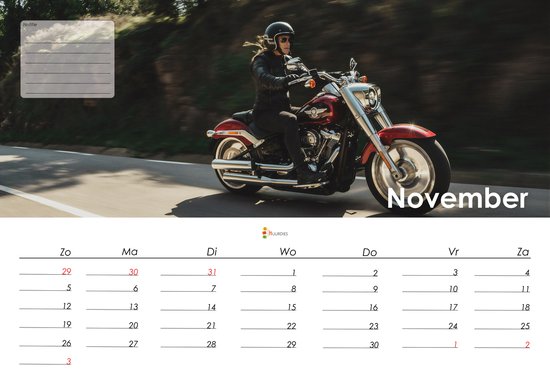 Harley Davidson kalender 2023  35x24 cm  jaarkalender 2023 
