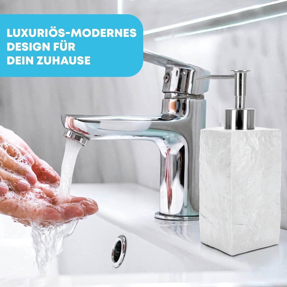FREEDL Wandmontage, automatische schuimende zeepdispenser, 450 ml, Smart Sensor Zeepdispenser Touchless met temperatuur- en tijdweergave, USB-oplaadbaar, schuimende zeepdispenser, 3 niveaus