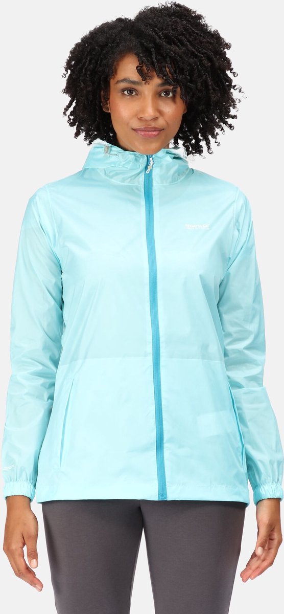 Regatta Pack-It III Waterdichte Opbergbare Jas Met Capuchon Voor Dames Aqua Blauw