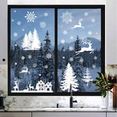 Liefs van Lian - Raamstickers - Kerst - Herbruikbaar - Statisch - Raamdecoratie - Wit - Winter