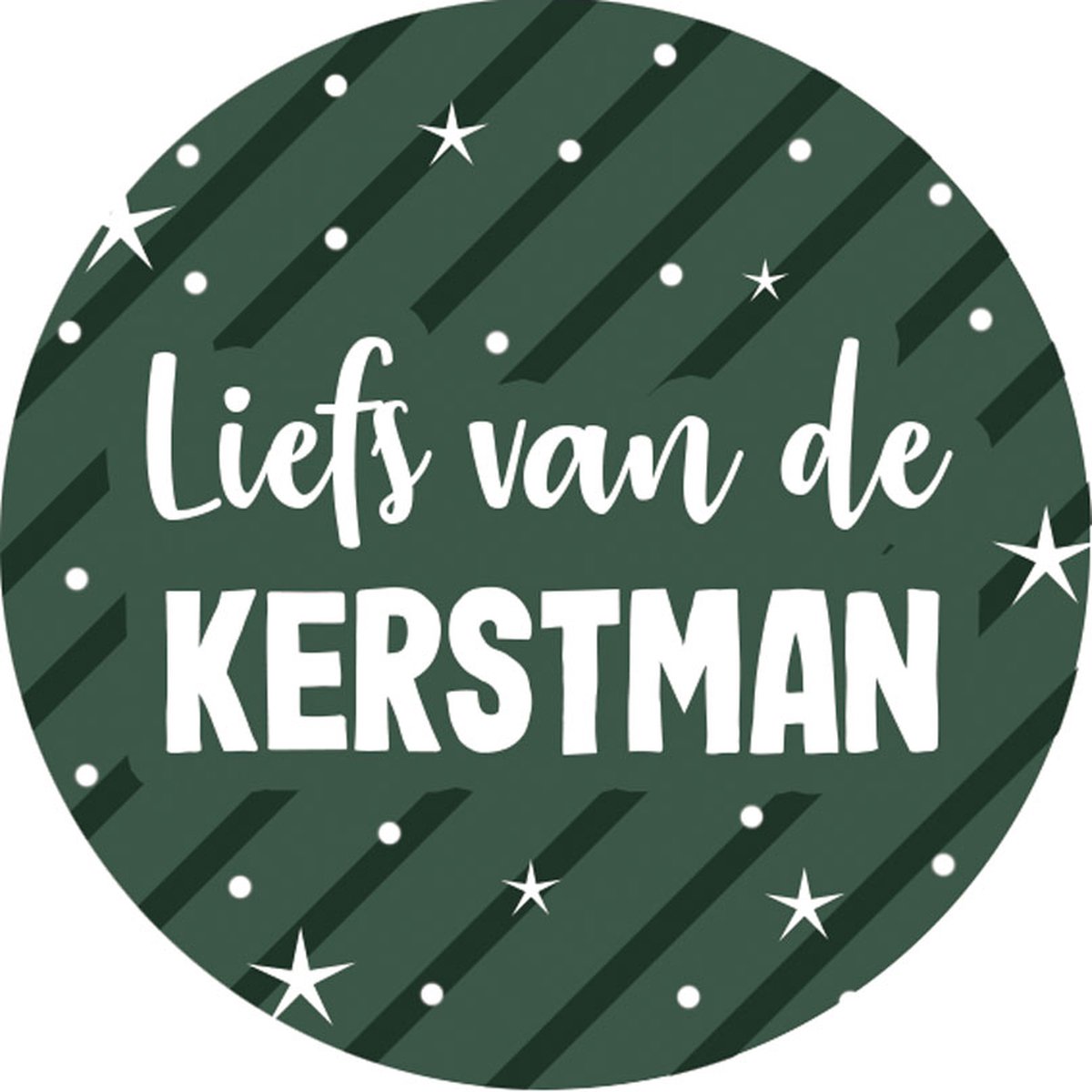 Kerst sticker Liefs van de Kerstman - cadeausticker kerst - sluitsticker kerstcadeau - sticker inpakken kerst - 20 stuks