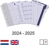 Kalpa 6337-24-25 Pocket 6 Ring Agenda Vulling 1 Week per 2 Paginas Jaardoos NL EN 2024 2025