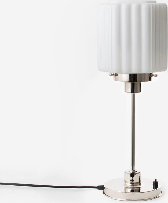 Art Deco Trade - Slanke Tafellamp Thalia 20's Nikkel
