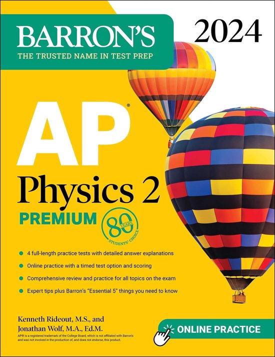 Barron's AP AP Physics 2 Premium, 2024 4 Practice Tests