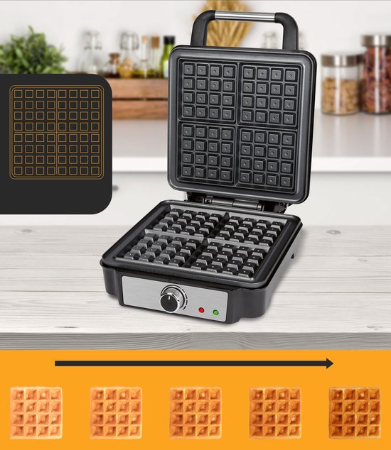 ProfiCook WA 1241 - Wafelijzer voor 4 Belgische wafels - 1200 Watt — afbeelding 5
