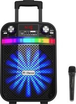 iDance Groove408X Party Speaker - Draadloos - Bluetooth Speaker - Karaoke Set - App Bediening - 200 Watt - Discoverlichting - Met Draadloze Microfoon