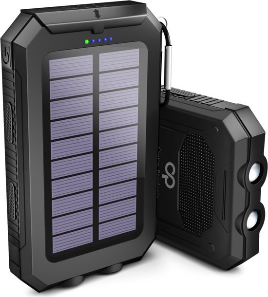 Tenslotte sokken aluminium Optiq Products® Powerbank 20000 mAh – Solar Powerbank –Powerbank  Zonneenergie –... | bol.com