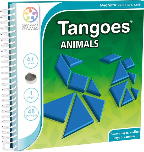 SmartGames - Tangoes Animals - magnetisch puzzelspel - 48 opdrachten - Tangram