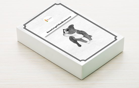 Thumbnail van een extra afbeelding van het spel Cadeautip! Kwartetspel Hondenrassen XL - Kwartetspel Volwassenen - Kwartetspel kinderen - 48 kaarten - 12 kwartetten - schoencadeautjes sinterklaas