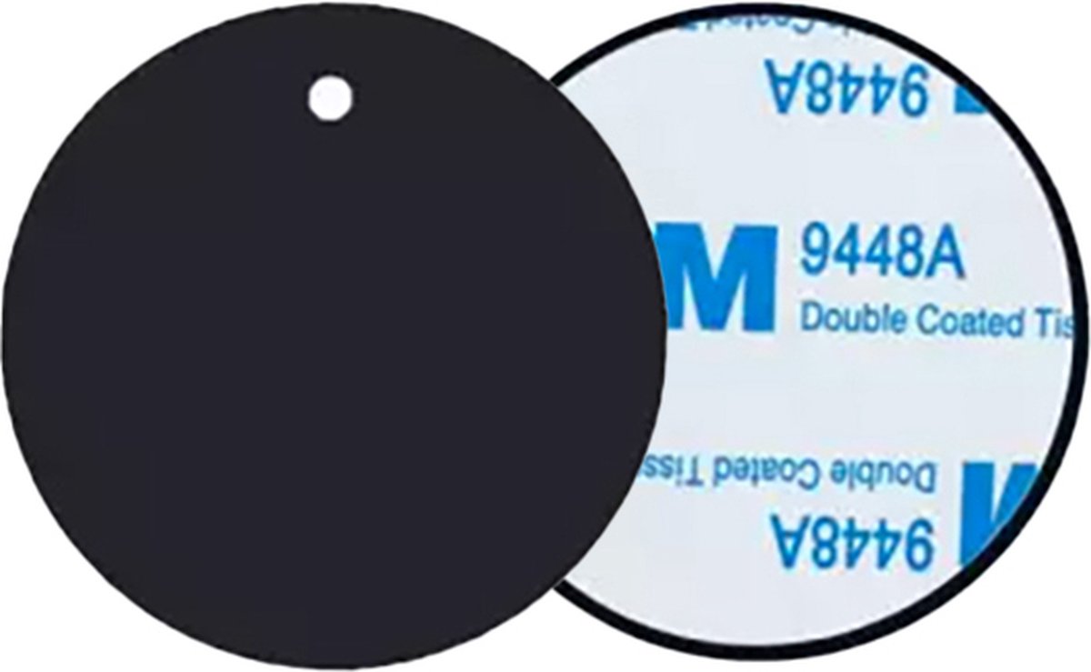 Metalen Plaatje Rond Telefoon - Metaal Magneet Plaat Sticker - Auto Telefoonhouder - Zelfklevend - 1 Stuk - Cadeautje