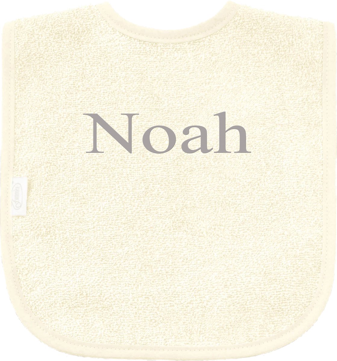 Goedkoopste Slabbetje uni line - ecru - met EIGEN naam