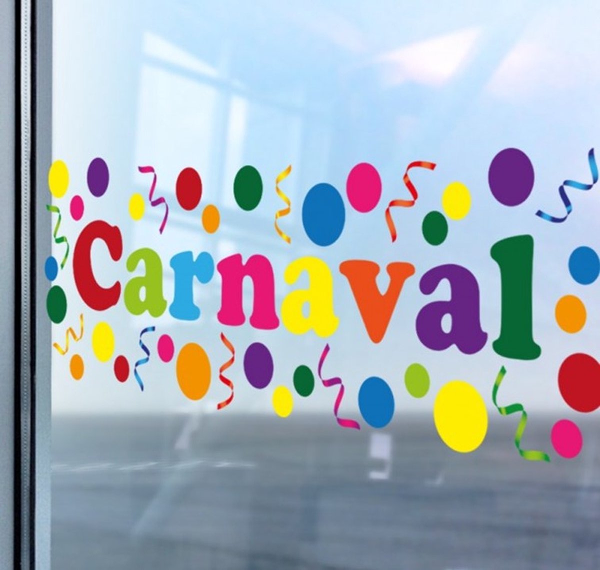 Sticker fenêtre Carnaval 75 x 25 cm.