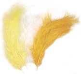 Donsveren - Veren - Gemengd Zonnegeel - Geel - Oranje - Wit - 15 stuks - 10-15cm
