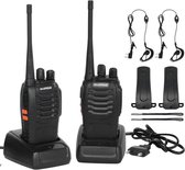 Talkie-walkie avec stations de recharge, avec écouteurs et pinces à pantalon GRATUITS - pack de 2