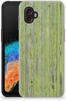 Cover Case Geschikt voor Samsung Galaxy Xcover 6 Pro Smartphone hoesje Green Wood