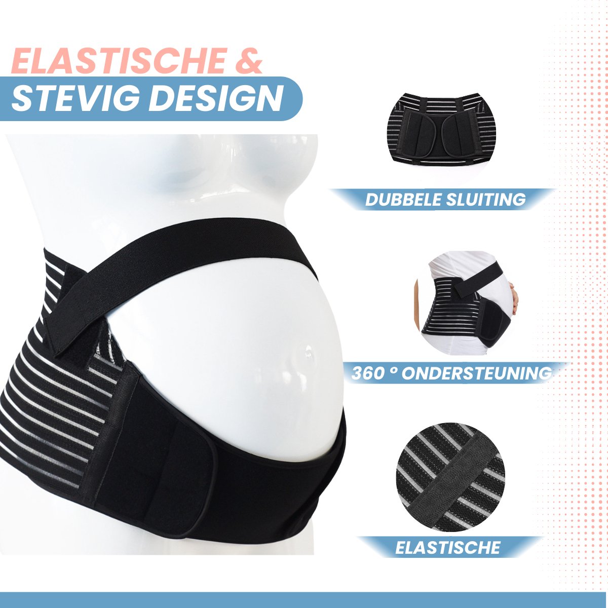 VAIVE Zwangerschapsband - Buikband Zwangerschap - Zwanger - Bekkenband - Postpartum - Sluitlaken - Zwangerschap Cadeau – foto 3