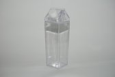 Melkfles - Wit - Drinkfles - Waterfles - Melkpak - Plastic - Fles - Transparant