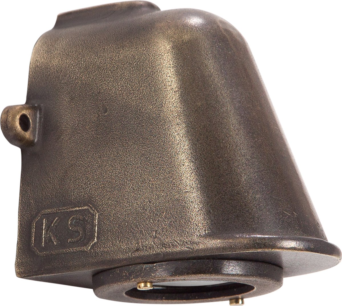KS Verlichting - Offshore Brons - muurlamp - buitenlamp - inclusief GU10 lichtbron voorzien van schemersensor - zware kwaliteit brons - zeer duurzaam - 25 jaar garantie op armatuur