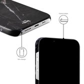 xoxo Wildhearts Marble Black Mood - Single Layer - Hardcase hoesje geschikt voor iPhone 13 Mini hoesje zwart - Zwarte shockproof case geschikt voor Apple iPhone 13 Mini hoesje marmer - Zwart