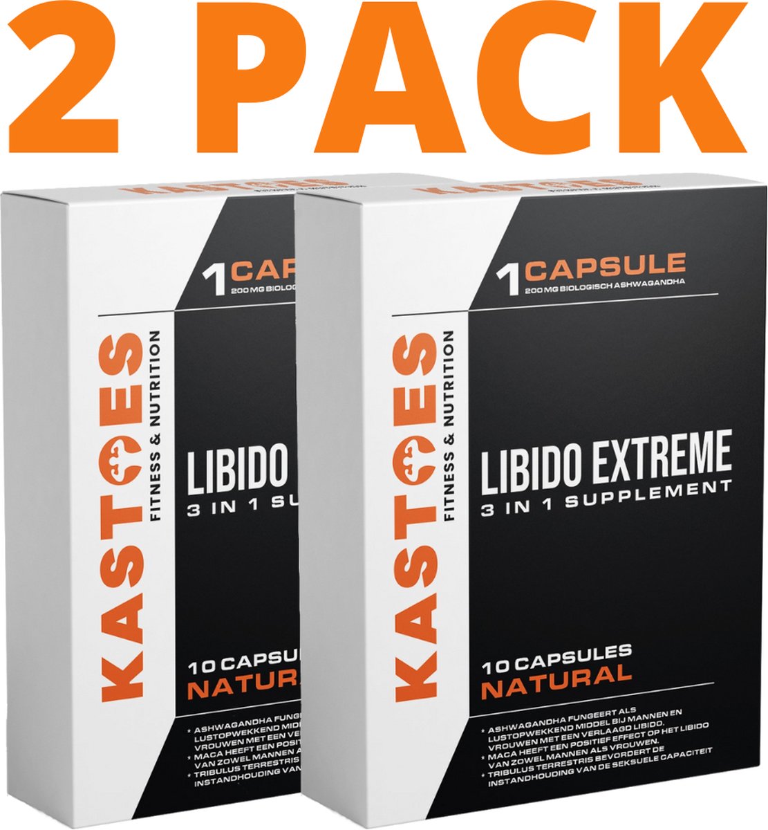 Kastoes Libido Extreme / Forte – Viagra & Kamagra Vervanger – 20 Natuurlijke Erectiepillen – Ashwagandha – Maca – Tribulus Terrestris – Voor Mannen & Vrouwen – Halal & Vegan