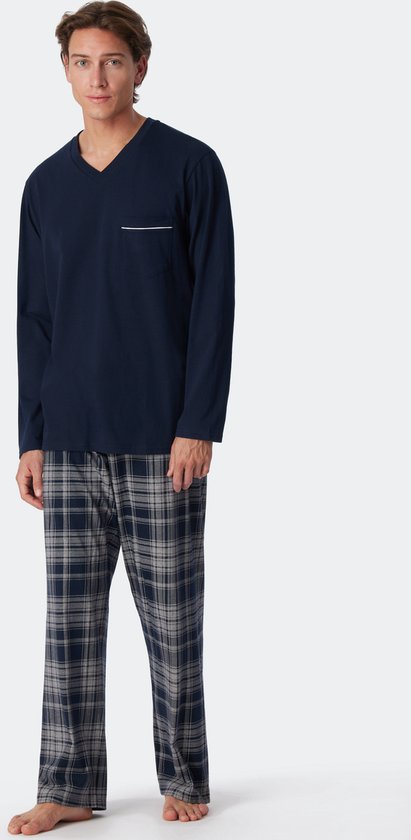 Schiesser Schlafanzug lang Heren Pyjamaset - Maat M