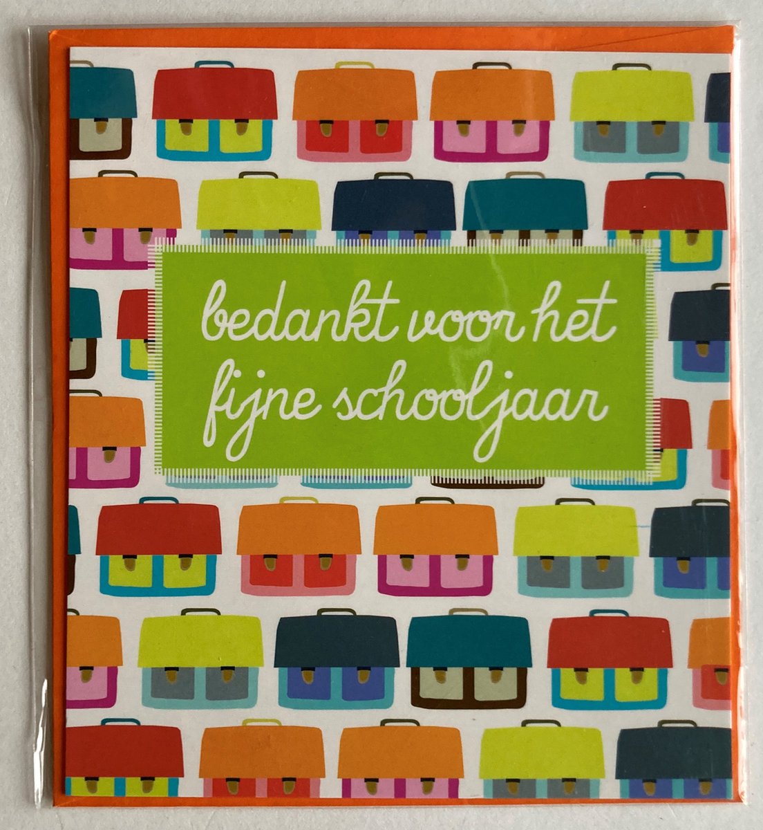Mailbox - wenskaart met enveloppe - bedankt voor het fijne schooljaar