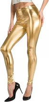 Gouden Legging - Gold - My Other Me - Verkleedlegging - Carnavalslegging - Foute Party - Halloween - Festival - Metallic