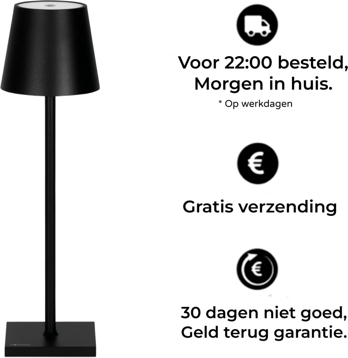 Oplaadbare Tafellamp - Tafellamp Slaapkamer en Woonkamer - Draadloze  Tafellamp Voor... | bol
