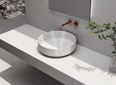 Solid Store Susana Matte - Luxe opbouw waskom - Rond - 45 x 45cm - Mat Wit - Solide Surface - Modern design