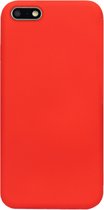 ADEL Siliconen Back Cover Softcase Hoesje Geschikt voor Huawei Y5 (2018) - Rood