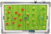 Tactiekbord voetbal - Tactiekborden - Coachbord - Coachboard - Coaching en training - Inclusief wisser, stift en mageneten - Veldmateriaal - 30,5 x 45,5 x 2 cm (lxbxh) - Wit, Groen