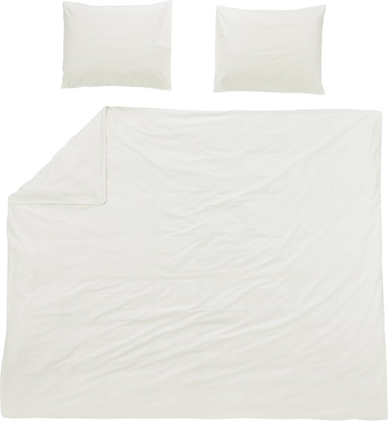 Meyco Home Uni dekbedovertrek tweepersoons - offwhite - 240x200/220cm