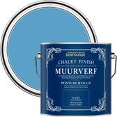 Rust-Oleum Blauw Chalky Finish Muurverf - Ceruleumblauw 2,5L