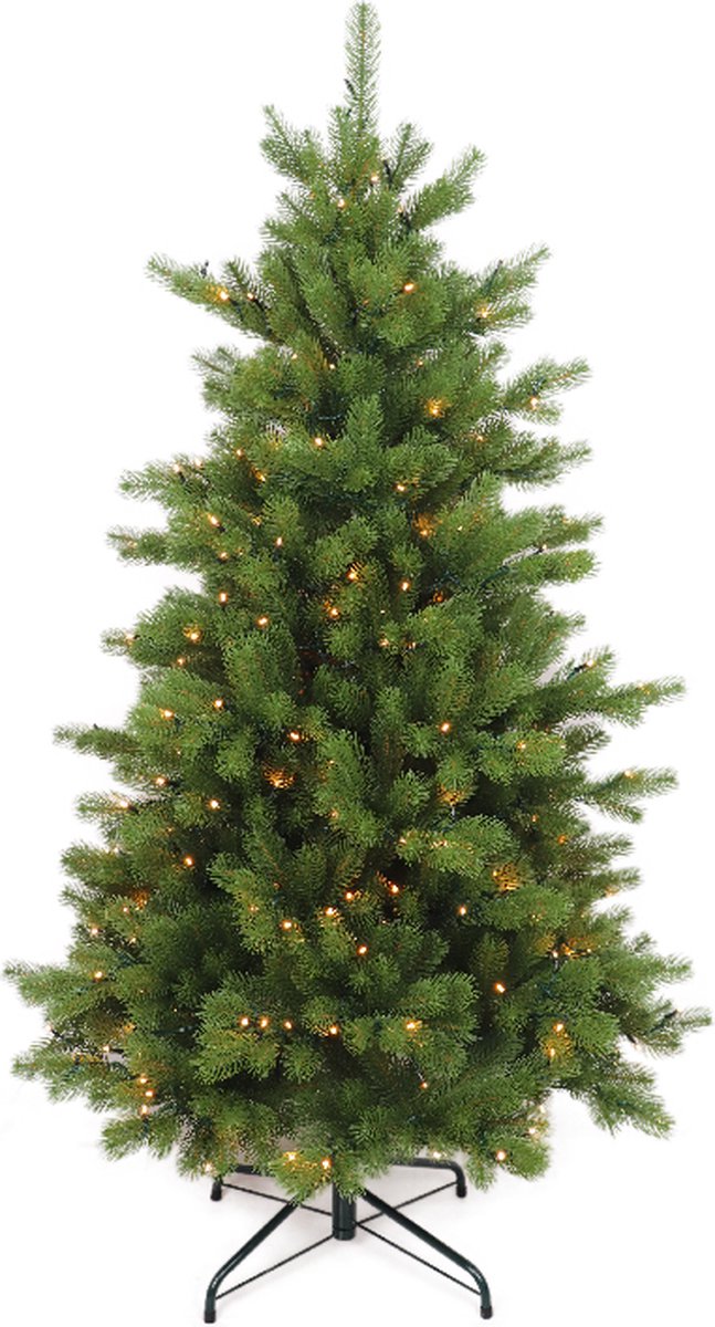 DKNC - Kunstkerstboom PE Murray met LED lampjes - 90x150cm - Groen