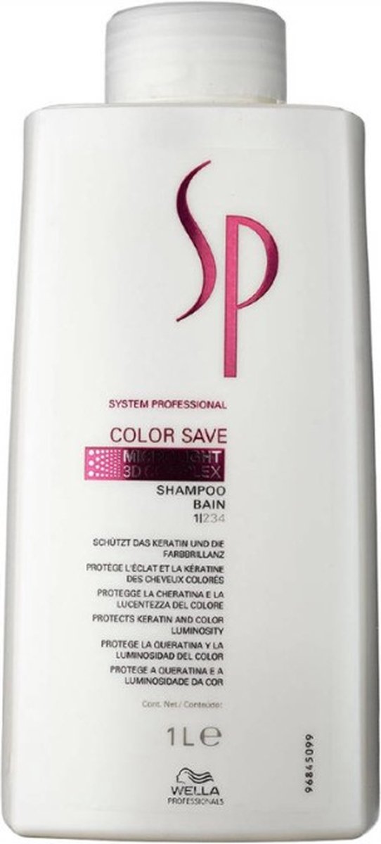 Wella SP Colour Save Shampoo-1000 ml - Normale shampoo vrouwen - Voor Alle haartypes